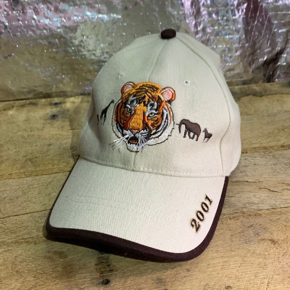 Disney Beige and Brown Tiger Embroidered Hat